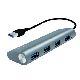 Logilink USB Hub for PC/Laptop Aluminium Housing Aluminium Silver 4-port