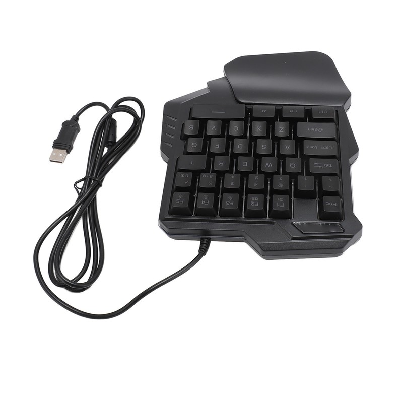One Handed Gaming Keyboard 7 Color RGB Backlight Ergonomic 35