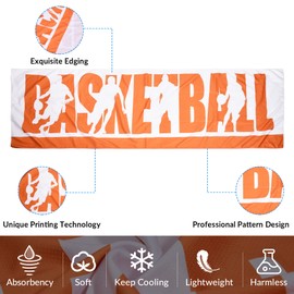 Sukeen Cooling Towels for Neck and Face with Basketball Style (40"x12"), Cool Sweat Towels for Hot Weather， Basketball Sport Pattern Microfiber Towels for Yoga, Basketball, Running, Fitness, and More