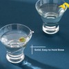 JoyJolt Afina Stemless Martini Glasses Set of 4, 8.5oz Liquor