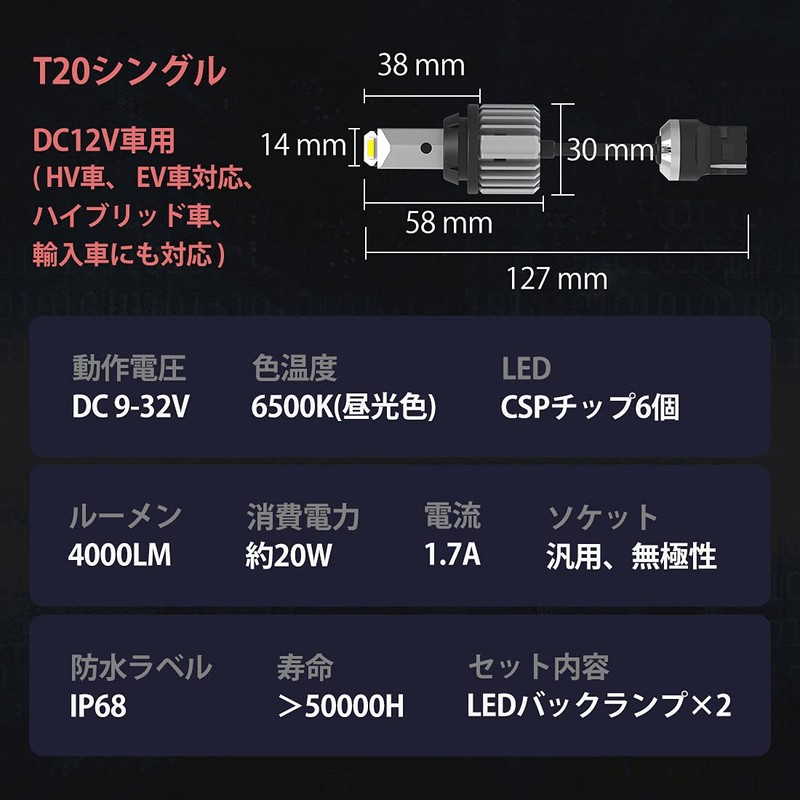POOPEE T20 LED Back Lamp, Backward Light, 20 W, 4000