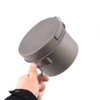 TOAKS Titanium Pot Pan Set with Folded Handle