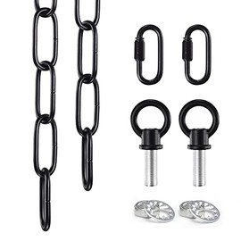 Mr.Color Black Metal Chandelier - Heavy Duty, 6 Feet Chain for Pendant Lights, Swag Lights