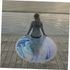 ULTECHNOVO 1Pc Beach Towel with Quicksand Pattern Unique Round Towel