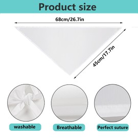 30 PCS Sublimation Blank Dog Bandana,DIY Custom Holiday Dog Scarf, Sublimation pet Triangle bib Handkerchief Large Dog Accessories Tags Blanks Bulk