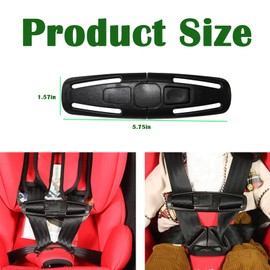 2 Pcs Seat Chest Harness Clip Seat Safety Belt Clip Buckle Lock Stroller Chest Clip Universal Replacement for Baby and Kids Trend,Adjustable Guard (Black)