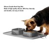 Silicone Double Bowl Dog Mat Foldable Anti Slip Pet Food