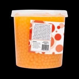 Tea Zone Peach Popping Pearls/ Bursting/ Popping Boba(B2061, 7 lbs) for Boba Tea