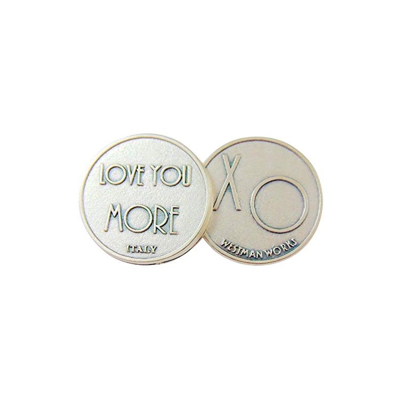 Love You More XO Pocket Token 1 1/4 Inch