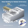 Cable Matters - Paquete de 100 conectores RJ45 blindados Cat