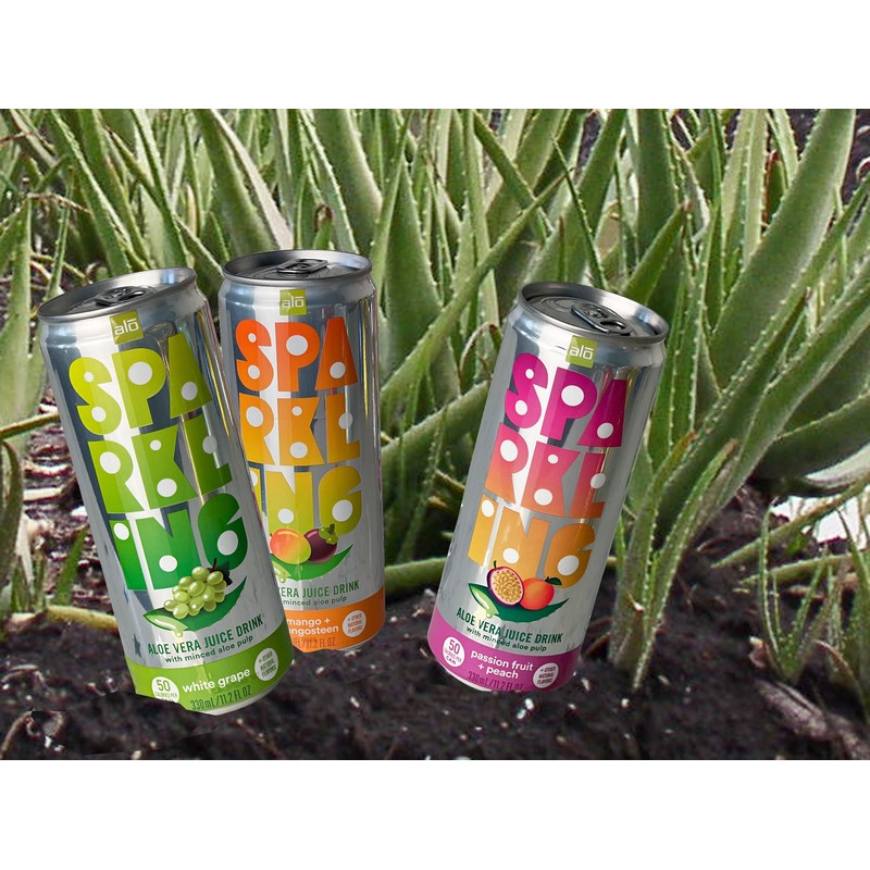 ALO Sparkling White Grape Carbonated Aloe Vera Juice Drink |