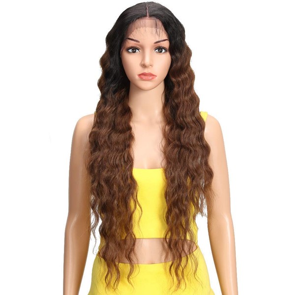 Joedir Lace Front Wigs Long Wavy Synthetic Wigs For Black