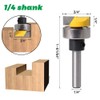 Bestgle 1/4" Shank Flush Trim Hinge Mortise Template Router Bit
