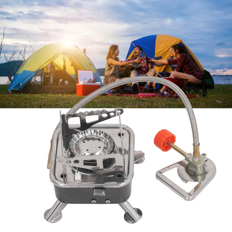 Mini Camping Stove Folding Stable Support Wind Resistant High Efficiency