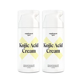 Supplement Spot Kojic Acid Face Cream for Dark Spots, Retinol A & Vitamin E Dark Spot Treatment for Women - Anti-Aging & Even Skin Tone – Natural Kojic Acid Cream for Women, 3.4 Oz - 2 Pack