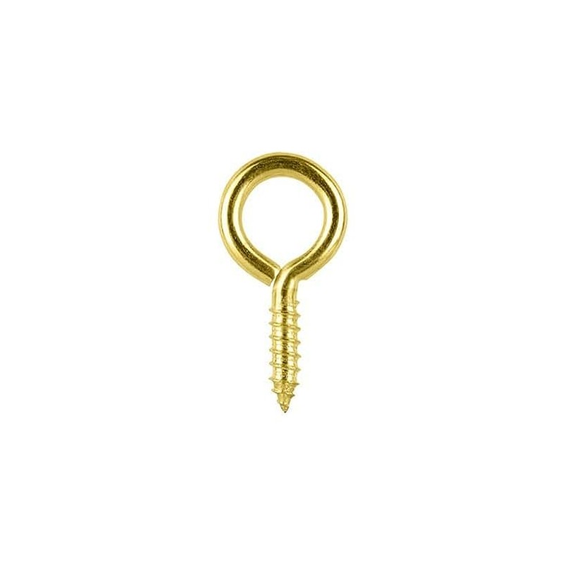 Romak 237140 Brass Plated Picture Frame Screw Eye Pack of