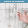 YellyHommy Clear Waterproof Plastic Snap in Shower Curtain Liner Replacement