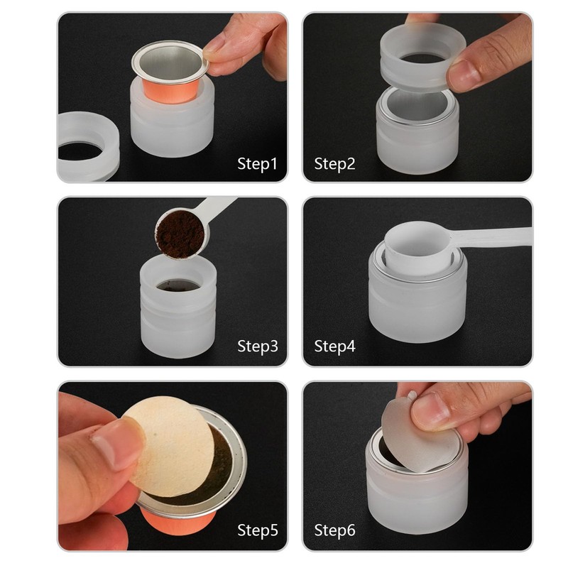 Coffee Pod Capsules, 30pcs Aluminum Foil Disposable Coffee Capsules Single