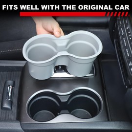 HIRUFAIT TPE Cup Holder Coasters for Honda Pilot 2016-2022/ Ridgeline 2020-2023/ Passport 2019-2023 Accessories, Center Console Non-Slip Honda Pilot Cup Holder Insert Coaster (Gray)