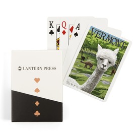 Lantern Press Vermont, Alpaca Scene (52 Playing Cards, Poker Size Card Deck with Jokers)