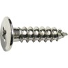 TRUSCO TFTS0412 Ultra Low Head Tapping Screws, Stainless Steel, M4X12, Pack of 12