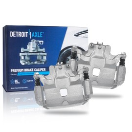 Detroit Axle - Front 2pc Brake Calipers for 09-14 Nissan Cube, 12-16 Tiida, 07-12 Versa, 2 Disc Brake Calipers w/Bracket 2007 2008 2009 2010 2011 2012 2013 2014 2015 2016 Replacement