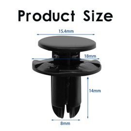 Rydowenna 20pcs Fender Liner Push-Type Retainer Clip Fastener Compatible with Hyundai Kia Equus Genesis Santa Fista 86595-2T500, 1420608250B, black (Rydowenna-865952T500)