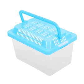 iplusmile Plastic Turtle Fish Tank Hamster Tank Plastic Container Glass Portable Fish Tank Turtle Carrier Plastic Fish Bowls Reptile Eamon Living Habitat Gecko Tank to Feed Pet