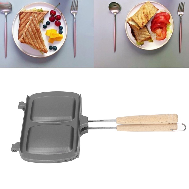 Double Sided Frying Pan Fast Heat Conduction Evenly Heated Detachable