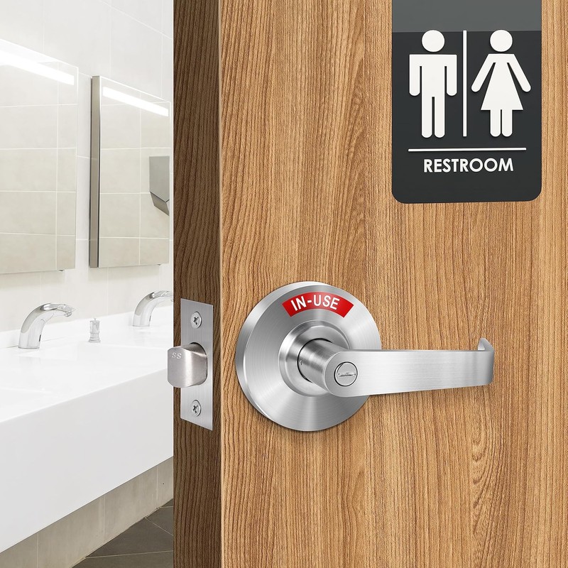 Commercial Bathroom Door Handle, Privacy Indicator Door Lock, Occupied Bathroom