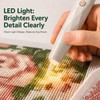 Electric Diamond Art Pen with Light, Dual-Speed Vacuum Tool (Beige)