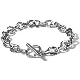 The Classic Tokyo 316L Surgical Stainless Steel Mantel Chain Bracelet, Silver, One size, Silver Stainless Steel Metal