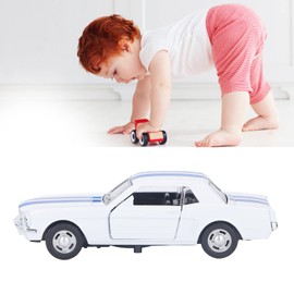 Modelo de Coche Retro, Juguete de Vehículo Clásico de Aleación Extraíble a Escala 1/32 con Puertas Abiertas para Coleccionistas de Niños (Blanco)
