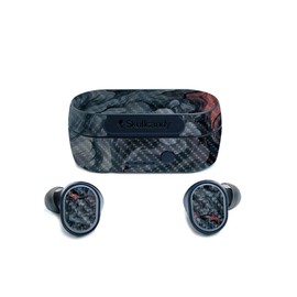 MightySkins Carbon Fiber Skin for Skullcandy Sesh True Wireless Earbuds - Storm Cloud | Protective, Durable Textured Carbon Fiber Finish | Easy to Apply, Remove, and Change Styles | Made in The USA
