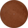 Genuine Leather Turntable Platter Mat - Marbled Brown
