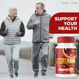 rize labs (3 Pack) MelliTox Capsules, MelliTox Supplement Body Detox, MelliTox Maximum Strength Formula, MelliTox Pills for Healthy Cells, MelliTox Pastillas Review (180 Capsules)