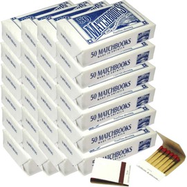 24 Boxes - White Plain Matches Matchbooks Wedding, Anniversary, Birthday, Party (1200 Matchbook Total)