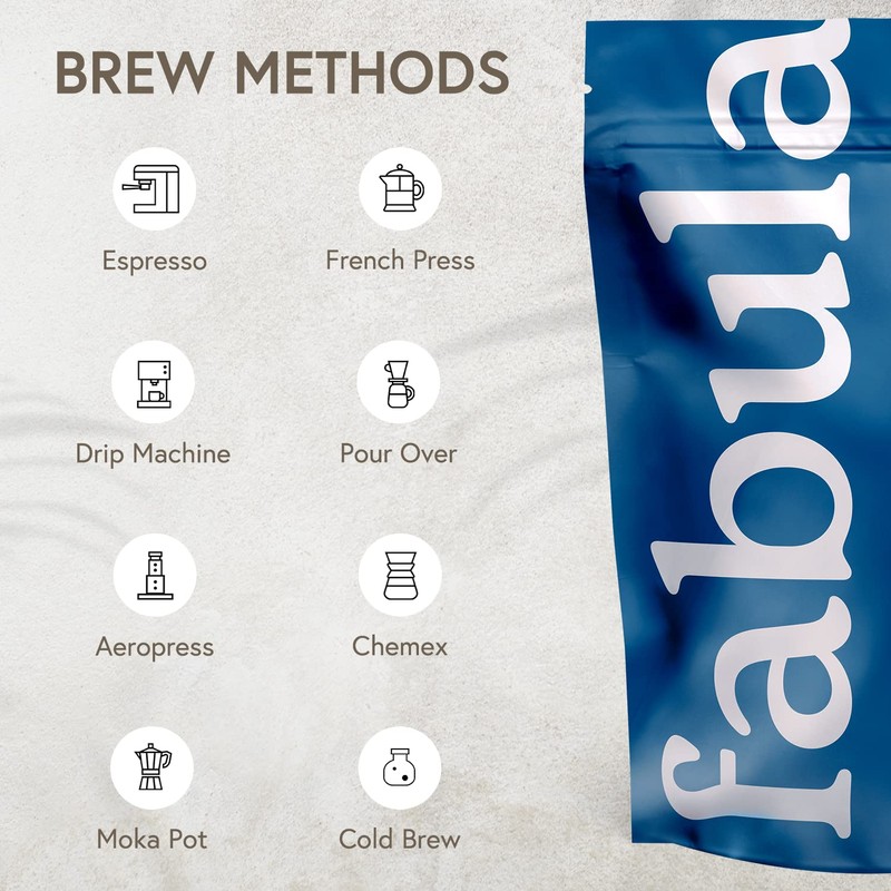 Fabula Coffee Dark Roast Whole Beans - Organic - Low