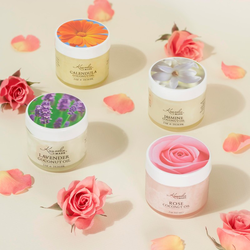 Kuumba Made Botanically Infused Calendula Coconut Oil, Organic Daily Moisturizer