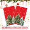 2 Pack Christmas Plastic Tablecloths 54 X 108inch Xmas Tree