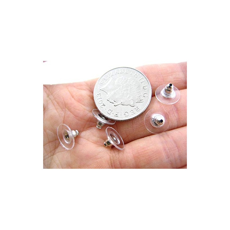 25pcs 6 * 11 Plastic Non-allergenic Butterfly Earring Backs stoppers