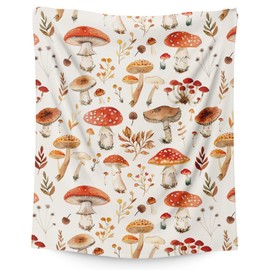 Mantas para niños, divertida manta de champiñones, regalo para niñas y mujeres, 40 x 50 pulgadas, mantas coloridas para amantes de los hongos, mantas de franela suave para sofá