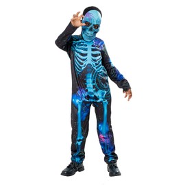 Bristol Novelty 3016125-6000 Boy/Child Skeleton Costume, Multi-Colour, 5-6 Years