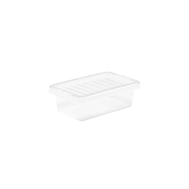 4L Litre Small Plastic Wham Storage Boxes With Lids Crystal