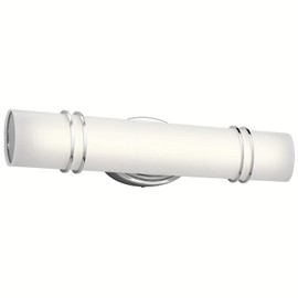 Kichler Ebson 1-Light 5.12-in Chrome Cylinder LED Vanity Light