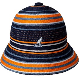 Kangol Clubhouse Stripe Casual - Navy/Electric Kumquat/L Bucket Hat