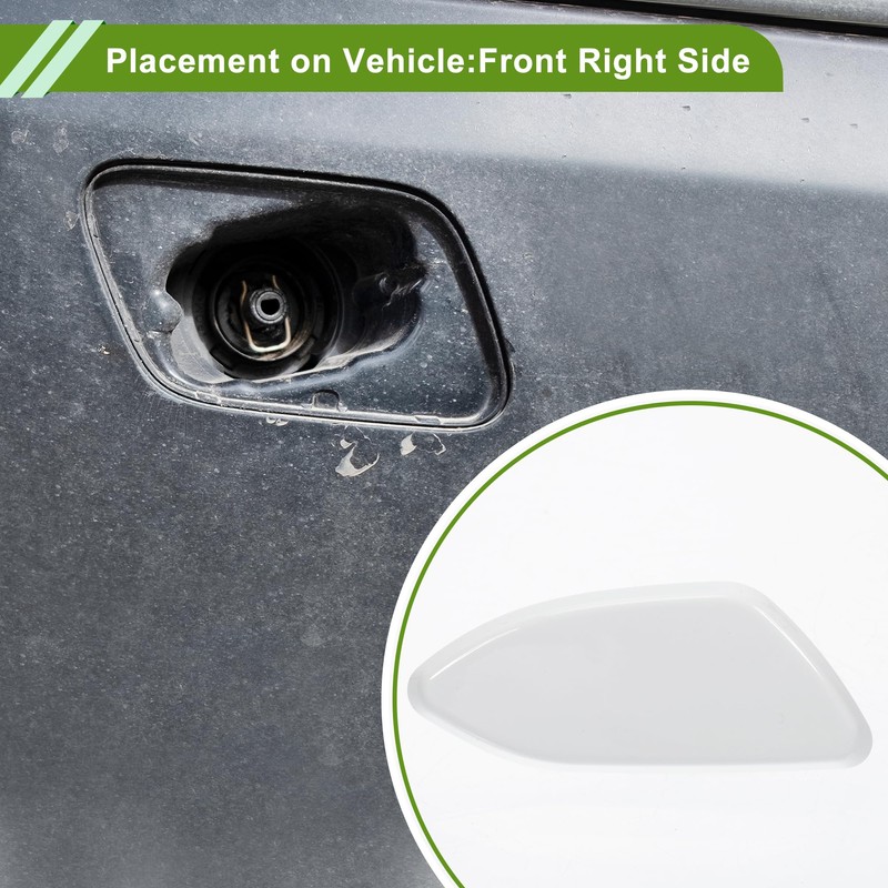 HOPESPANNER Front Right Side Bumper Headlight Washer Nozzle Cover Cap