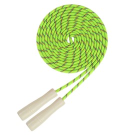 16 FT Long Jump Rope for Kids, Adjustable Double Dutch Skipping Rope with Wooden Handle, Multiplayer Team Jumping Rope for Outdoor Fun, School Sport, Party Game, Birthday Gift (Green)