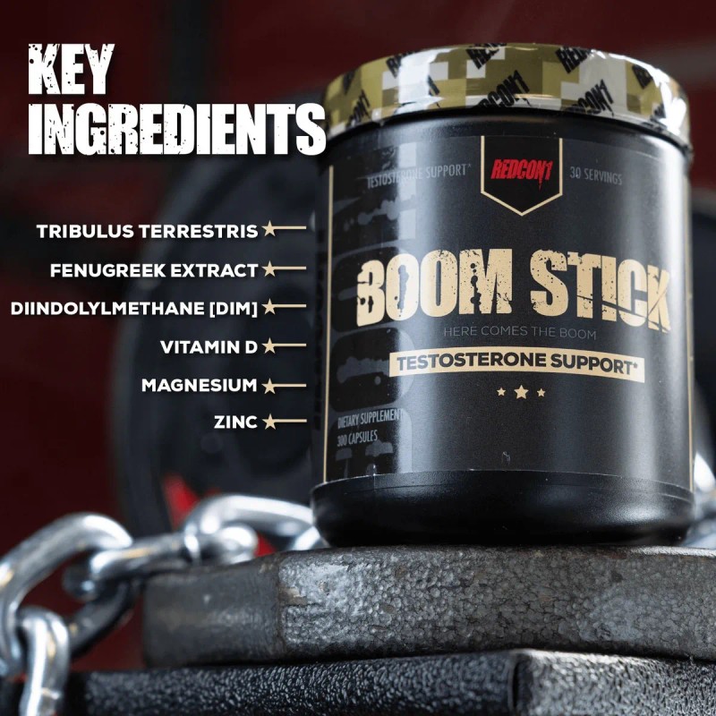 Redcon1 Boom Stick Testo Precursor 30 Servicios (300 Cáps) Sabor