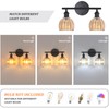 Shenmoyl Bathroom Light Fixtures, 2-Light Black Vanity Wall Light Over